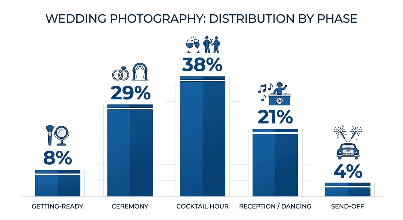 Photo distribution by wedding phase